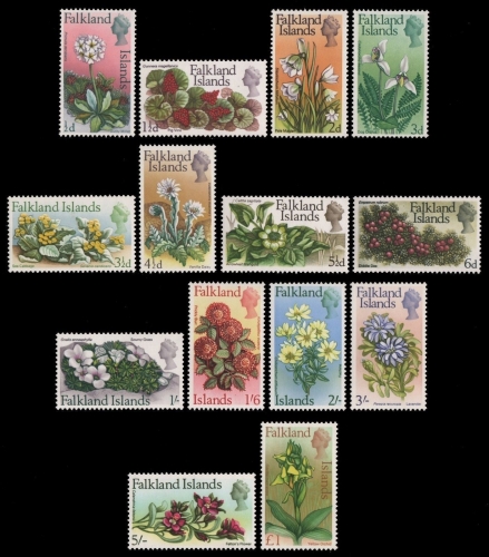 Falkland 1968 - Mi-Nr. 161-174 ** - MNH - Blumen / Flowers