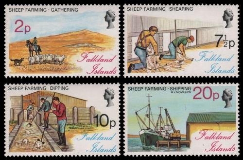 Falkland 1976 - Mi-Nr. 245-248 ** - MNH - Schafzucht / Sheep farming