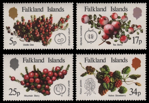 Falkland 1983 - Mi-Nr. 382-385 ** - MNH - Früchte / Fruits