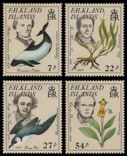 Falkland 1985 - Mi-Nr. 436-439 ** - MNH - Naturforscher