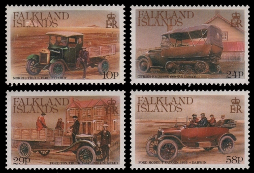 Falkland 1988 - Mi-Nr. 476-479 ** - MNH - Autos / Cars