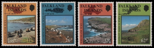 Falkland 1990 - Mi-Nr. 518-521 ** - MNH - Naturschutzgebiete