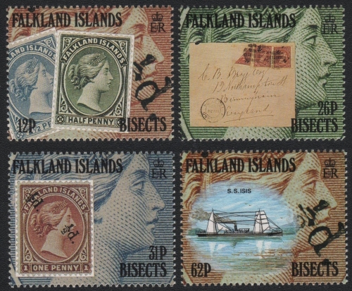 Falkland 1991 - Mi-Nr. 544-547 ** - MNH - Marke auf Marke