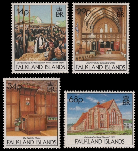 Falkland 1992 - Mi-Nr. 557-560 ** - MNH - Christus-Kathedrale