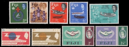 Fidschi 1964-1965 - in den Hauptnummern komplette Jahrgänge - ** - MNH