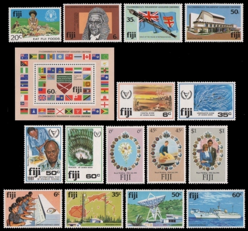 Fidschi 1981 - 6 komplette Ausgaben - ** - MNH