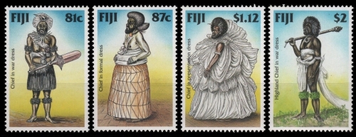 Fidschi 1998 - Mi-Nr. 831-834 ** - MNH - Häuptlingstrachten