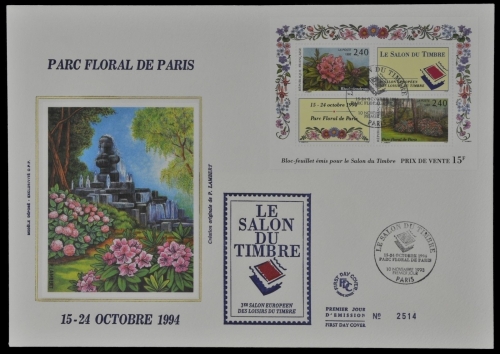 Frankreich 1993 - Mi-Nr. Block 13 - Luxus FDC - Blumen