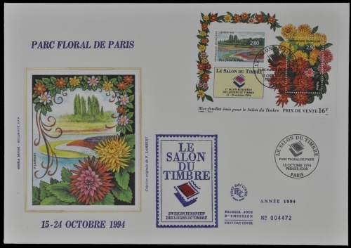 Frankreich 1994 - Mi-Nr. Block 14 - Luxus FDC - Blumen