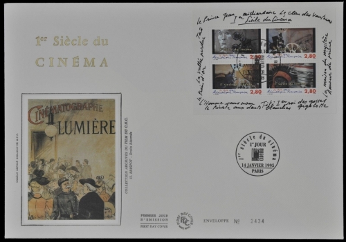 Frankreich 1994 - Mi-Nr. Block 15 - Luxus FDC - 100 Jahre Kino