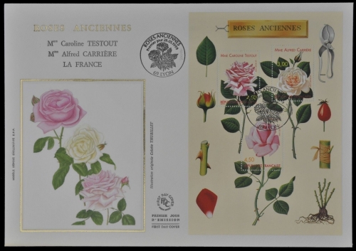 Frankreich 1999 - Mi-Nr. Block 21 - Luxus FDC - Rosen