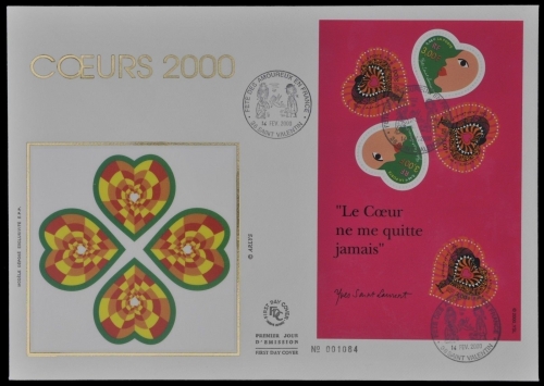 Frankreich 2000 - Mi-Nr. 3436-3437 - Luxus FDC - Valentinstag