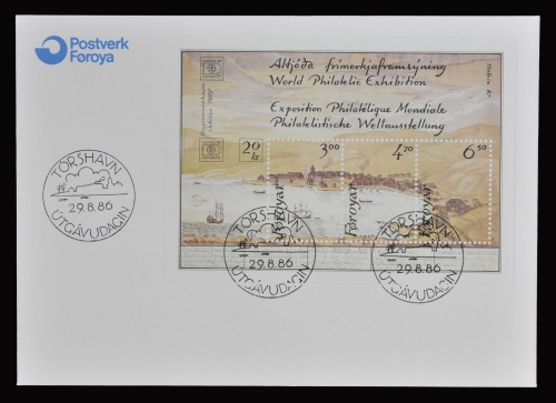 Färöer 1986 - Mi-Nr. Block 2 - HAFNIA 87 - FDC