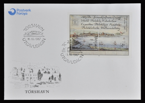 Färöer 1987 - Mi-Nr. Block 3 - HAFNIA 87 - FDC