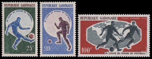 Gabun 1966 - Mi-Nr. 247-249 ** - MNH - Fußball / Soccer, football