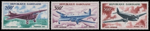 Gabun 1967 - Mi-Nr. 273-275 ** - MNH - Flugzeuge / Airplane