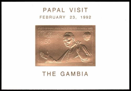 Gambia 1992 - Mi-Nr. Block 173 ** - MNH - Papst Johannes Paul II