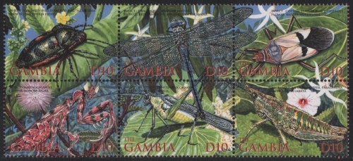 Gambia 2002 - Mi-Nr. 4821-4826 ** - MNH - Insekten / Insects