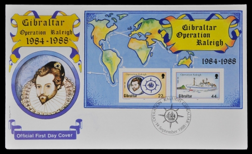 Gibraltar 1988 - Mi-Nr. Block 11 - Operation Raleigh - Schiffe / Ships - FDC