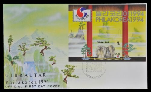 Gibraltar 1994 - Mi-Nr. Block 20 - Hunde / Dogs - FDC