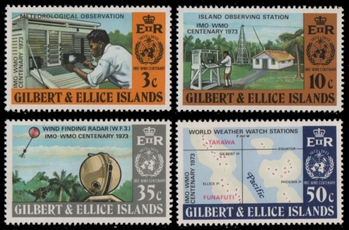 Gilbert und Ellice 1973 - Mi-Nr. 213-216 ** - MNH - WMO