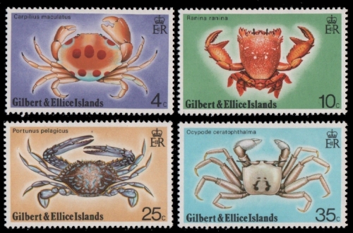 Gilbert und Ellice 1975 - Mi-Nr. 232-235 ** - MNH - Krabben / Crabs