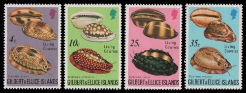 Gilbert und Ellice 1975 - Mi-Nr. 236-239 ** - MNH - Meeresschnecken