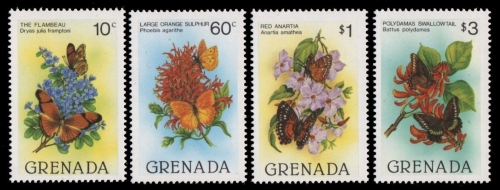 Grenada 1982 - Mi-Nr. 1144-1147 ** - MNH - Schmetterlinge / Butterfly