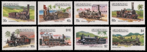 Grenada 1984 - Mi-Nr. Mi.Nr. 1325-1332 ** - MNH - Lokomotive / Locomotive