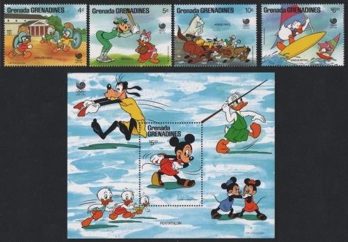 Grenada 1988 - Mi-Nr. Lot ex 1723-1730 & Block 200 ** - MNH - Walt Disney
