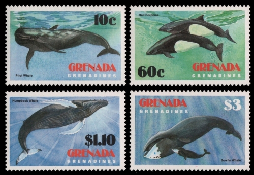 Grenada-Grenadinen 1983 - Mi-Nr. 539-542 ** - MNH - Wale / Whales
