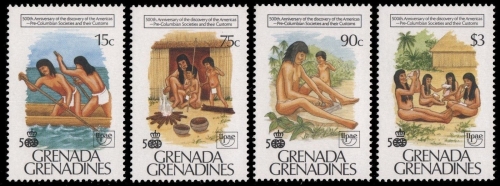 Grenada-Grenadinen 1989 - Mi-Nr. 1221-1224 ** - MNH - Ureinwohner