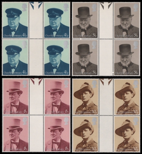 Großbritannien 1974 - Mi-Nr. 659-662 ** - MNH - Block of 4, gutter