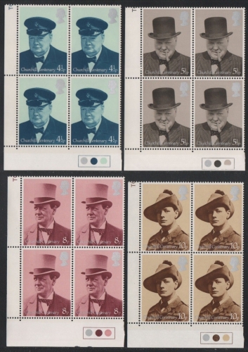 Großbritannien 1974 - Mi-Nr. 659-662 ** - MNH - Block of 4, traffic light
