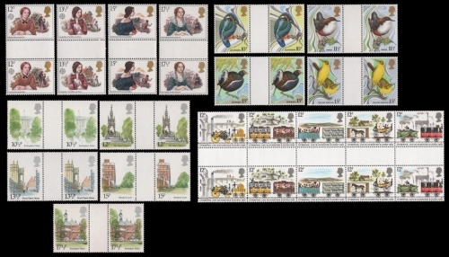 Großbritannien 1980 - 4 Ausgaben mit Zwischenstegen / 4 issues with gutter