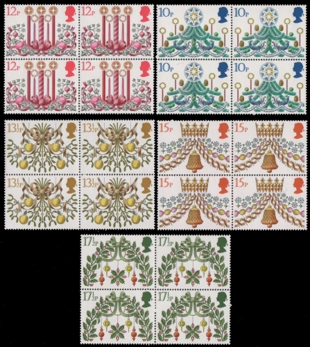 Großbritannien 1980 - Mi-Nr. 856-860 ** - MNH - Block of 4