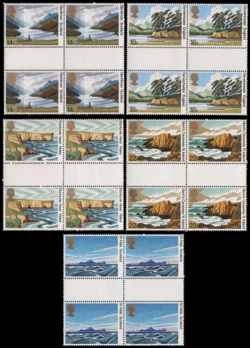 Großbritannien 1981 - Mi-Nr. 879-883 ** - MNH - Block of 4, gutter