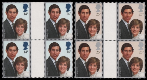 Großbritannien 1981 - Mi-Nr. 884-885 ** - MNH - Block of 4, gutter