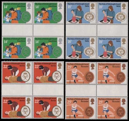 Großbritannien 1981 - Mi-Nr. 886-889 ** - MNH - Block of 4, gutter