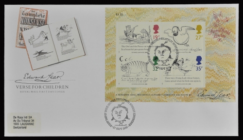 Großbritannien 1988 - Mi-Nr. Block 4 - Edward Lear – FDC