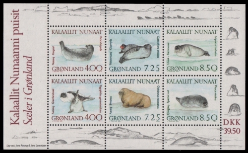 Grönland 1991 - Mi-Nr. Block 3 ** - MNH - Robben / Seals
