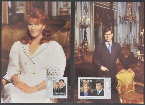 Guernsey 1986 - Mi-Nr. 361-362 - 2 Maxikarten - Hochzeit Prinz Andrew