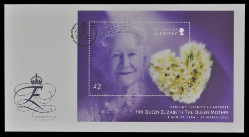 Guernsey 2002 - Mi-Nr. Block 31 - Tod von Königin Mutter - FDC