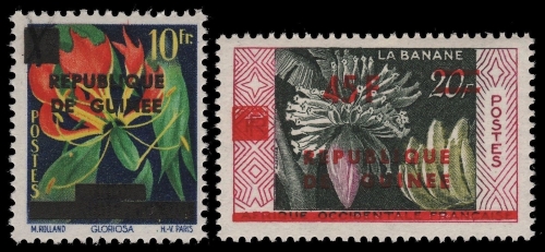 Guinea 1959 - Mi-Nr. 1-2 ** - MNH - Blumen / Flowers
