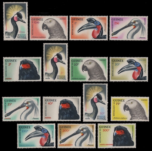 Guinea 1962 - Mi-Nr. 149-163 ** - MNH - Vögel / Birds