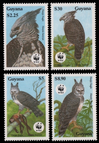Guyana 1990 - Mi-Nr. 3077-3080 ** - MNH - Vögel / Birds