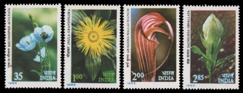 Indien 1982 - Mi-Nr. 908-911 ** - MNH - Blumen / Flowers