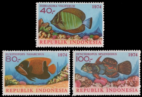 Indonesien 1974 - Mi-Nr. 794-796 ** - MNH - Fische / Fish
