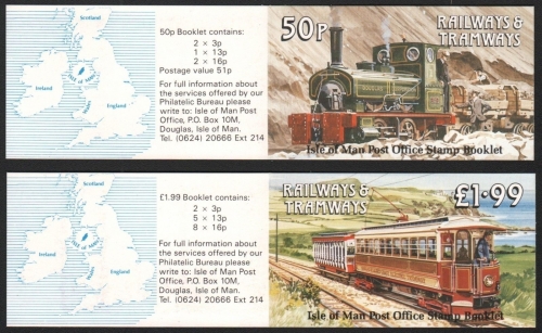 Isle of Man 1988 - Mi-Nr. Markenheft 16 & 17 ** - MNH - Eisenbahn / Trains