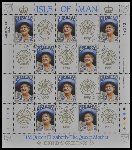 Isle of Man 1990 - Mi-Nr. 437 gest / used - KLB - Queen Mum